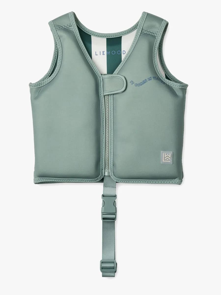 LIEWOOD Dove Simväst, It Comes In Waves/Peppermint, 19-30 kg