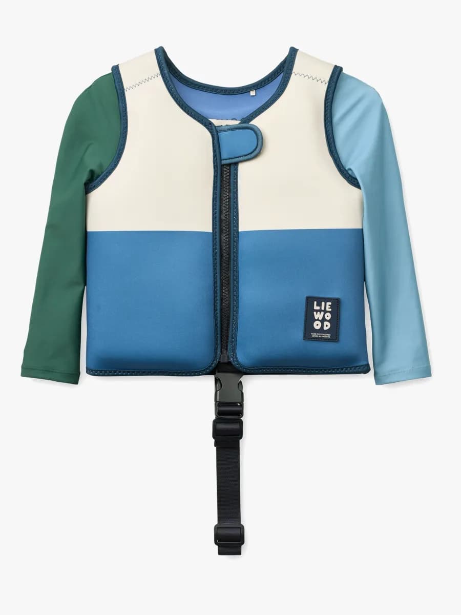LIEWOOD Dove Simväst med Ärmar, Riverside Multi Mix, 19-30 kg