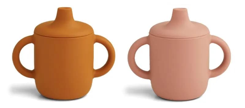 Liewood drickpipsmugg spillfri Neil 2-p, dark rose/mustard
