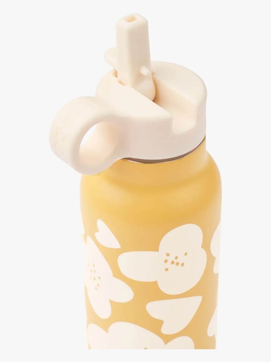 LIEWOOD Falk Vattenflaska 350 ml, White/Yellow