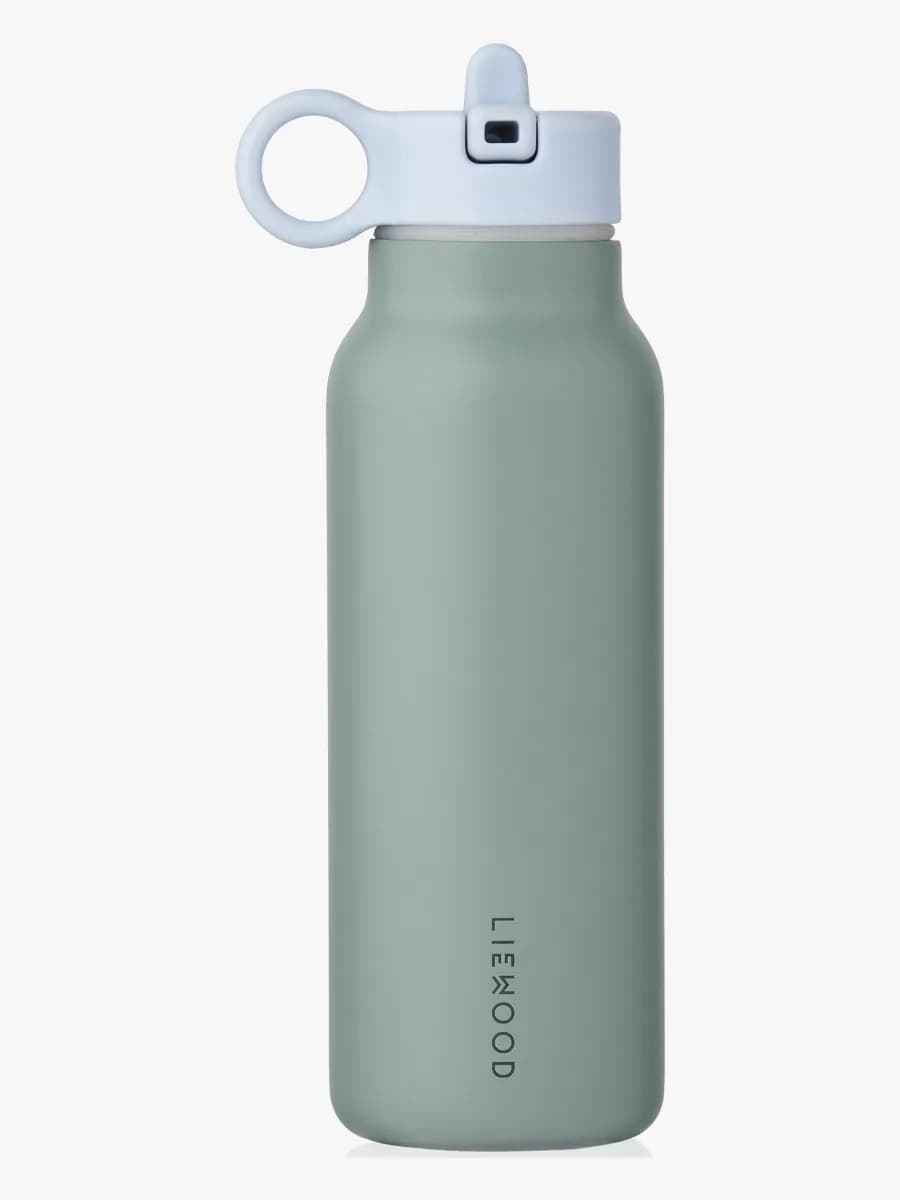 LIEWOOD Falk Vattenflaska Krokodil 350 ml, Peppermint/Garden Green