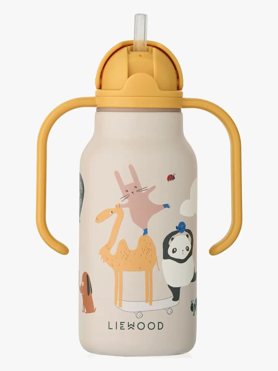 LIEWOOD Kimmie Vattenflaska 250 ml, Around the world/Sandy