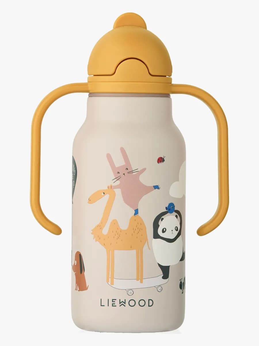 LIEWOOD Kimmie Vattenflaska 250 ml, Around the world/Sandy