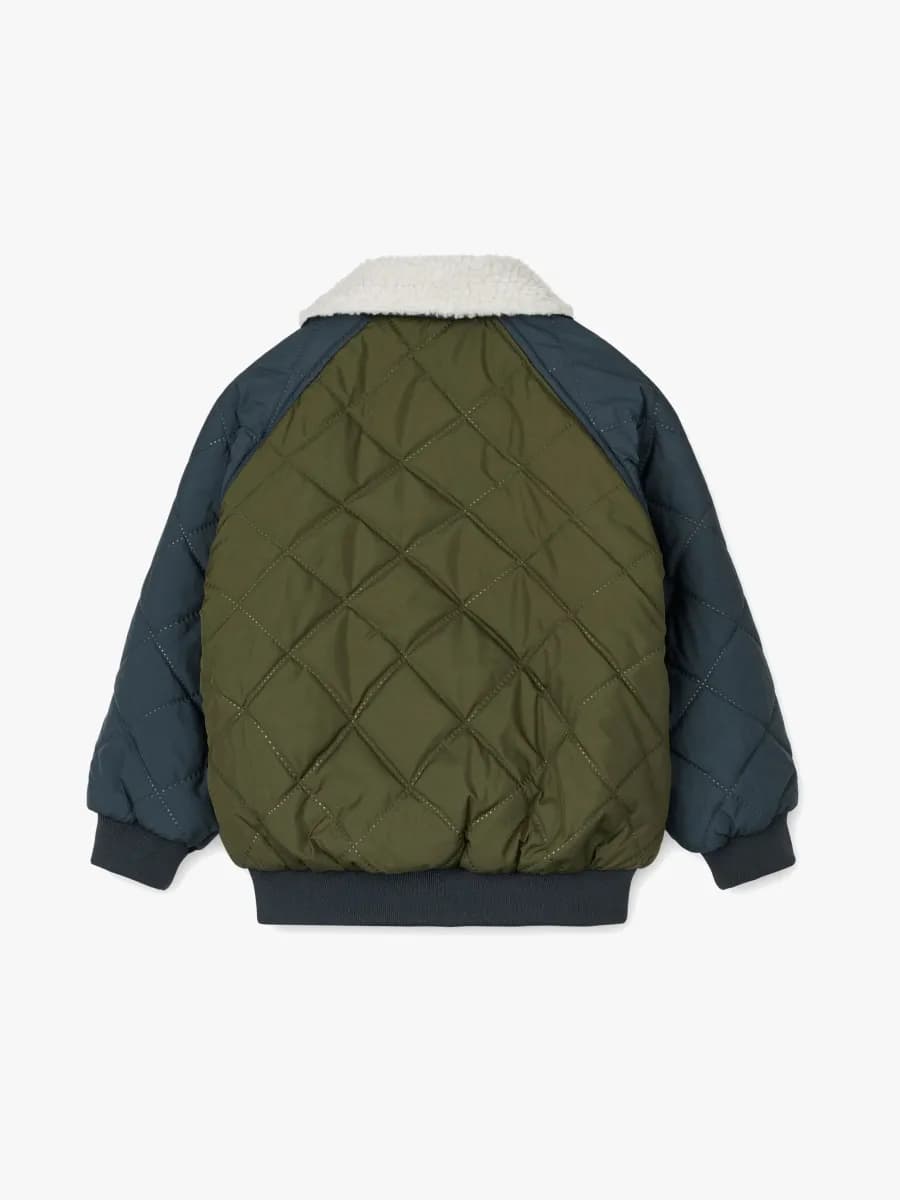 LIEWOOD Mira  Quiltad Jacka, Classic Navy/Army Brown, 122