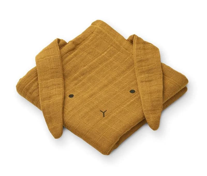 Liewood muslinfilt Hannah 2-pack, rabbit golden caramel