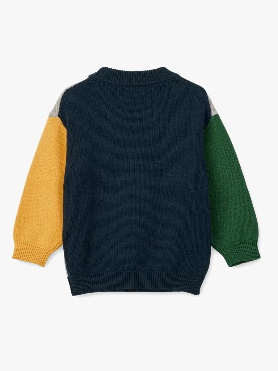 LIEWOOD Orlane  Stickad Tröja, Panda/Mist/Classic Navy Multi Mix, 110-116
