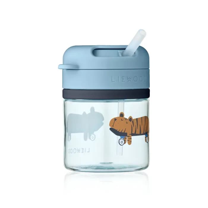 Liewood Pavia Mugg med sugrör Fun (Beach Blue)