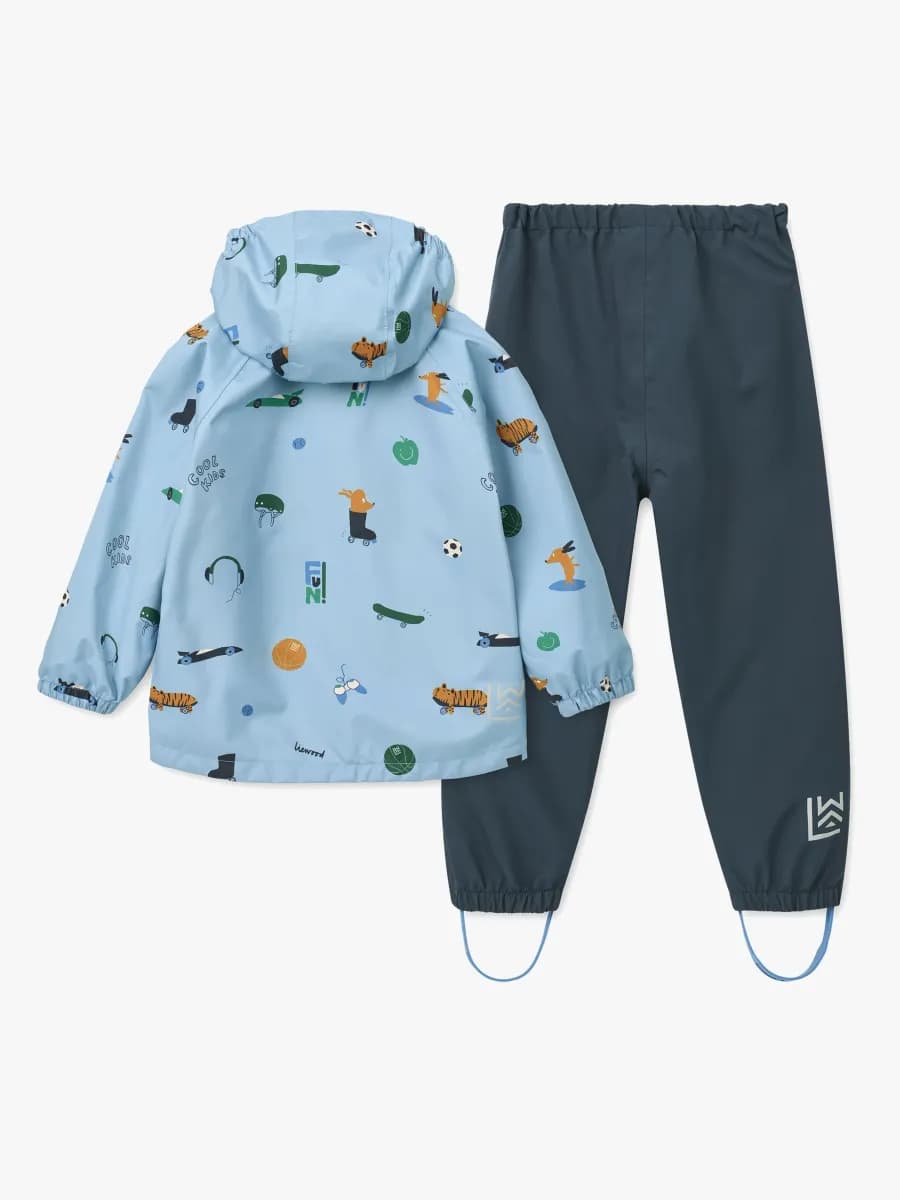 LIEWOOD Pedia Regnställ, Fun/Beach Blue, 104