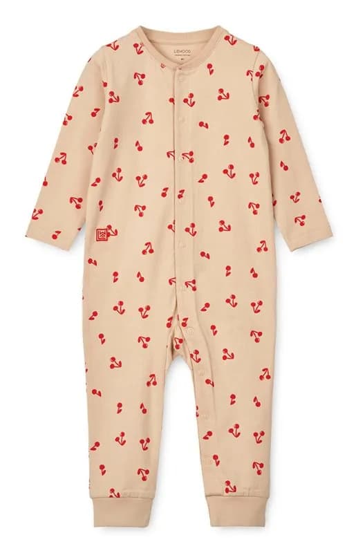 Liewood pyjamas Birk stl 62, körsbär/apple blossom