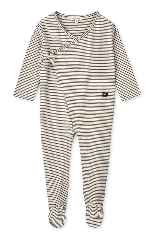 Liewood pyjamas Bolde stl 62, rand navy/sand