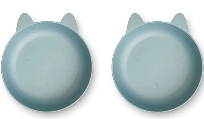 Liewood skål Solina 2-pack, kanin/sea blue
