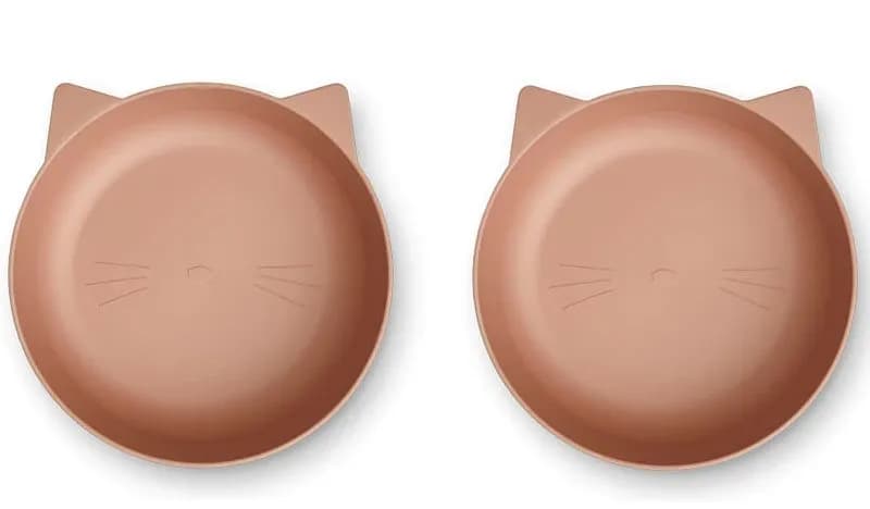 Liewood skål Solina 2-pack, katt/pale tuscany
