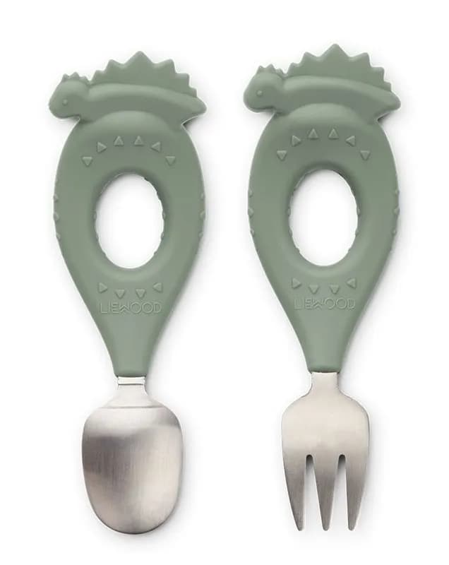 Liewood Stanley bestickset, dino faune green