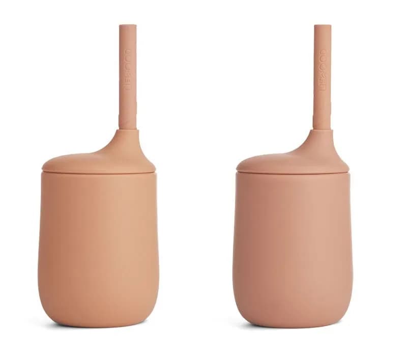 Liewood sugrörsmugg Ellis silikon 2-p, tuscany rose/pale