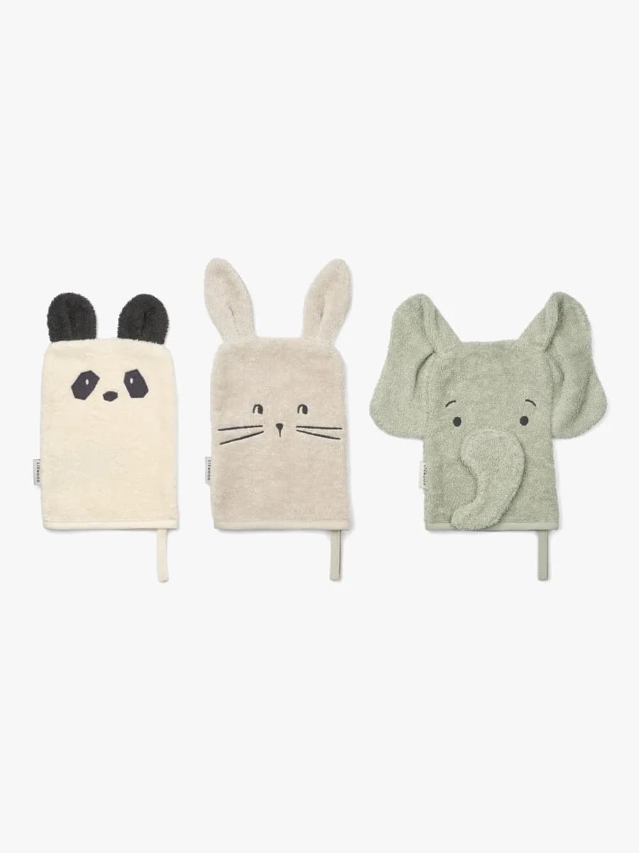LIEWOOD Sylvester Tvättlappar 3-Pack, Dove Blue Mix