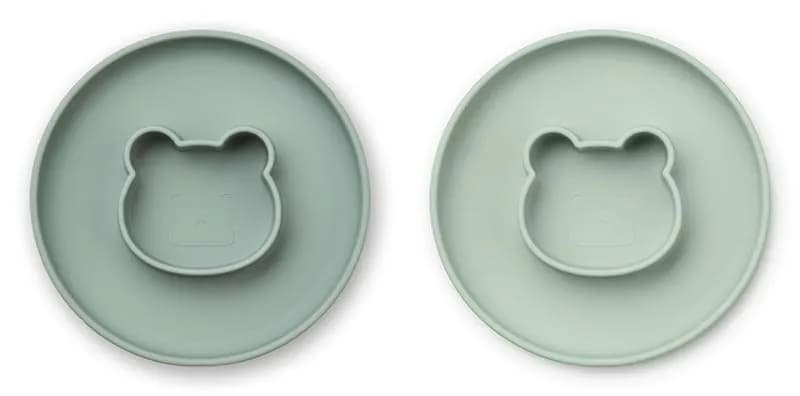 Liewood tallrik Gordon 2-pack, Mr Bear mint mix
