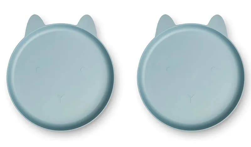 Liewood tallrik Mae 2-pack, kanin/sea blue