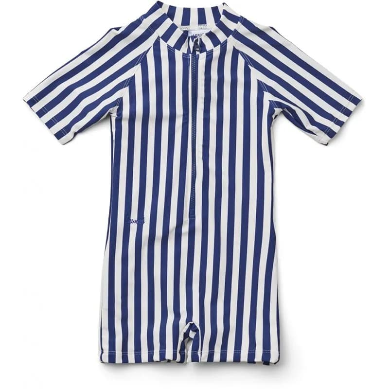 Liewood UV-dräkt/jumpsuit Max Swim stl 56/62, stripe navy