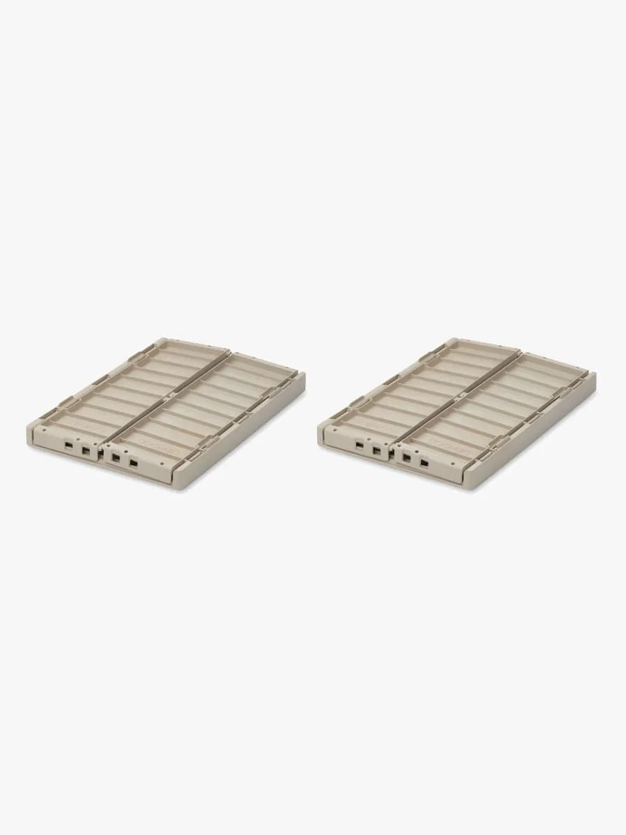 LIEWOOD Weston Förvaringslådor 2-Pack Medium, Sandy, Förvaring Barnrum