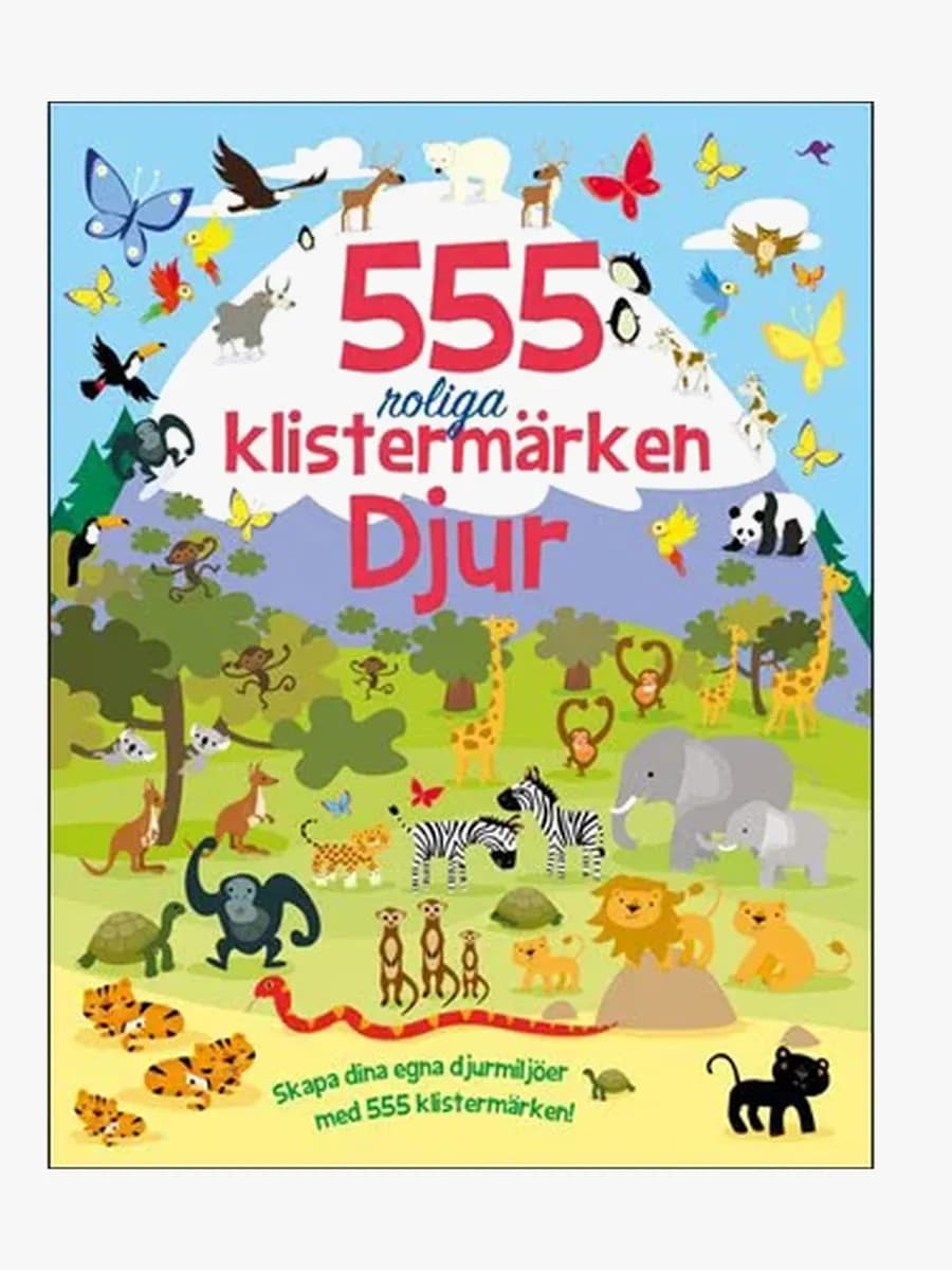 Lind &  Co Klistermärkesbok Djur 555 st