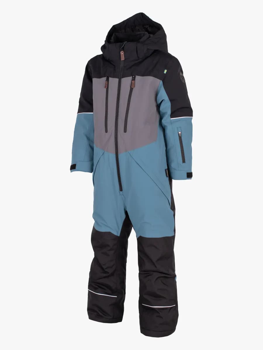 Lindberg Alpine Overall, Black/Turquiose, 140