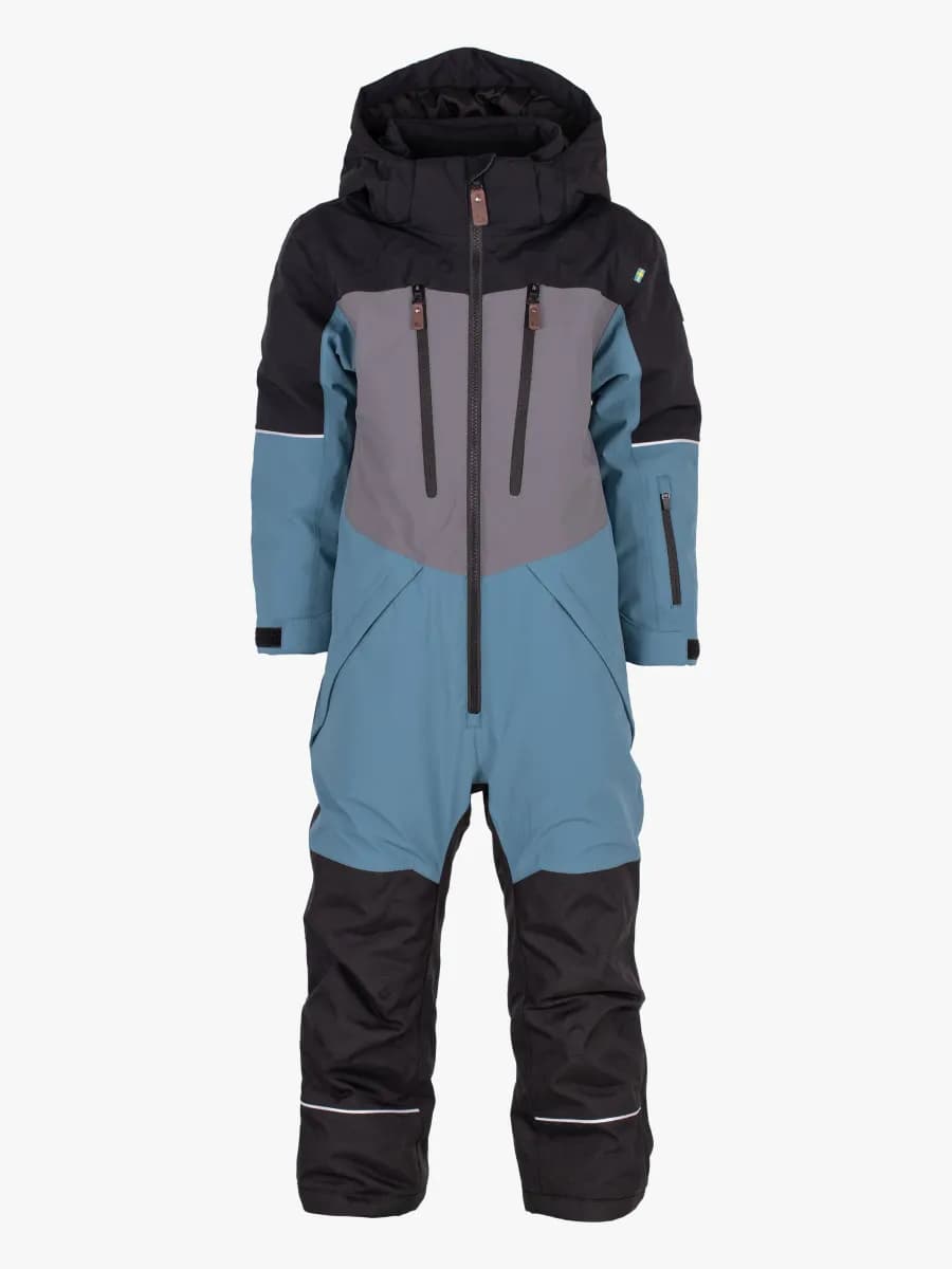 Lindberg Alpine Overall, Black/Turquiose, 140