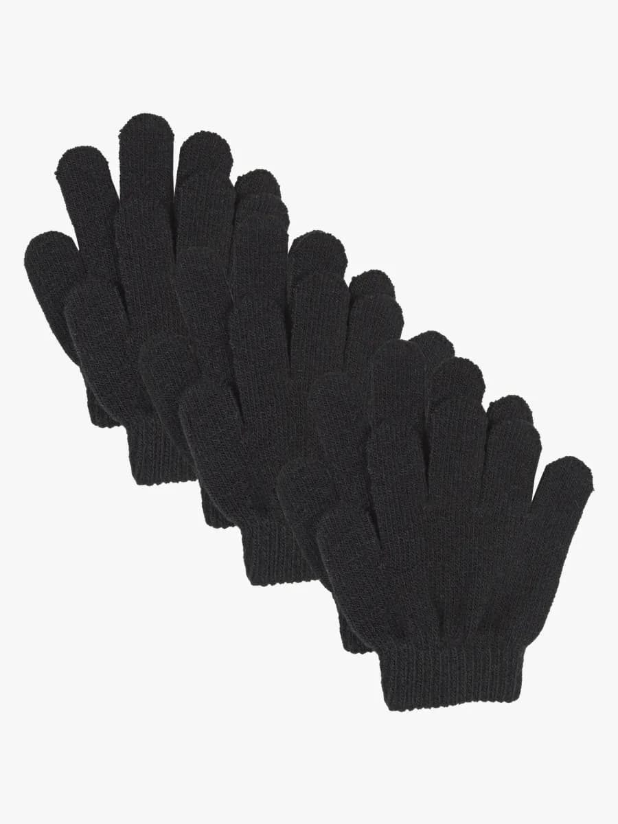 Lindberg Åsbro Fingervantar 3-Pack, Black, 2-5 år