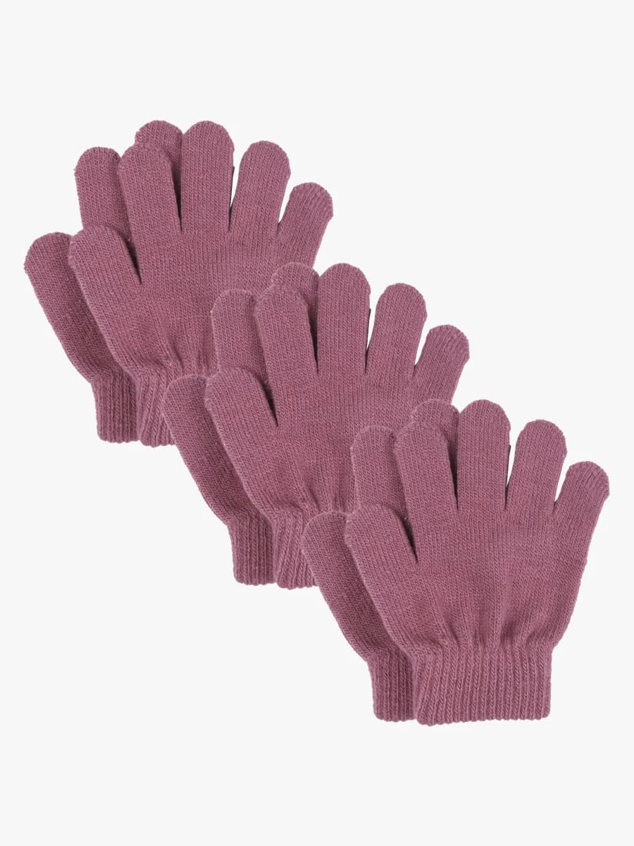 Lindberg Åsbro Fingervantar 3-Pack, Blush, 2-5 år