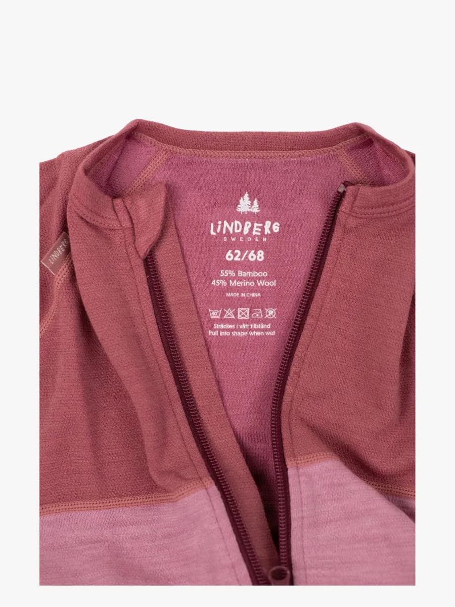 Lindberg Bamboo Merino Underställ Overall, Blush/Rose, 50-56