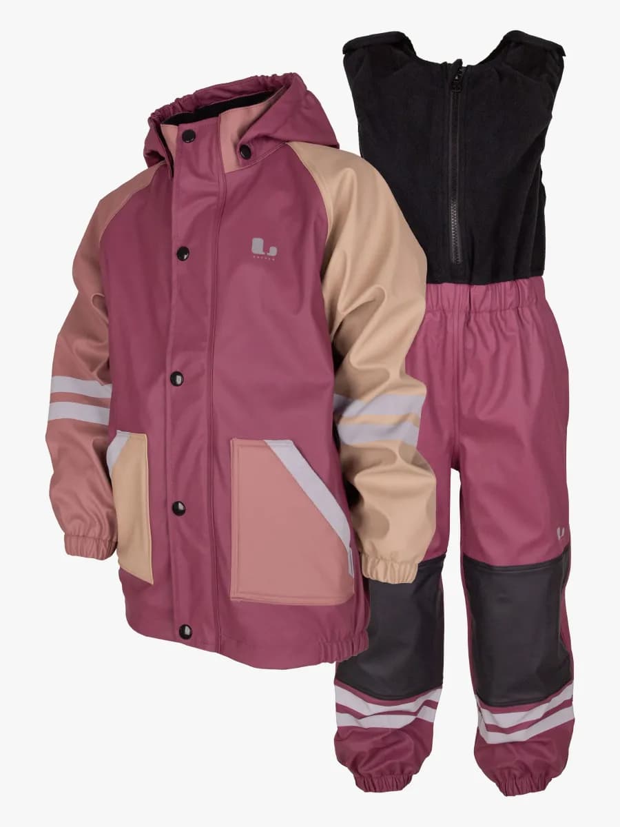 Lindberg Fagerhult Fodrat Regnställ, Pink/Rose, 100 - Bäst i test