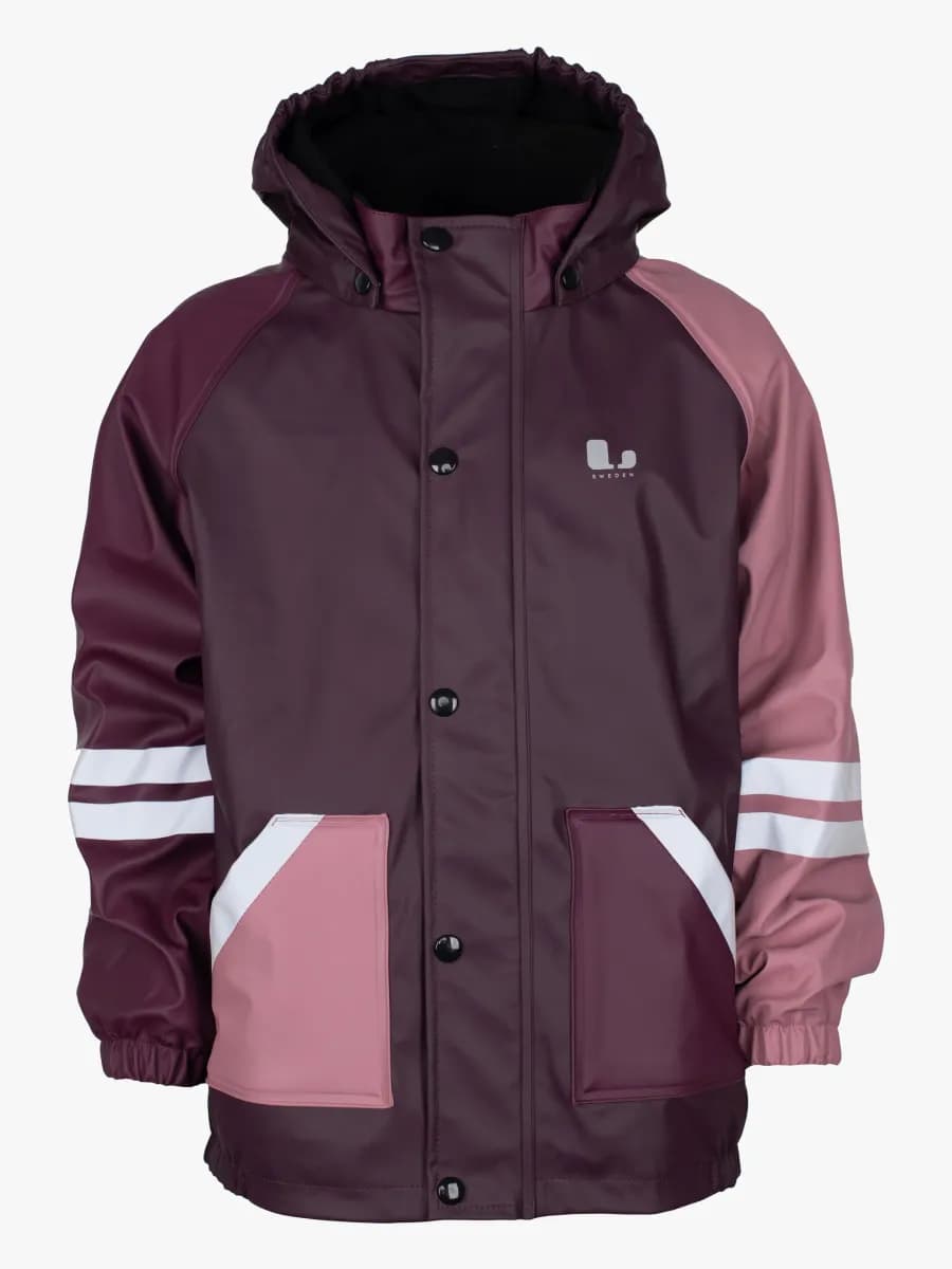 Lindberg Fagerhult Fodrat Regnställ, Plum/Dry Rose, 120