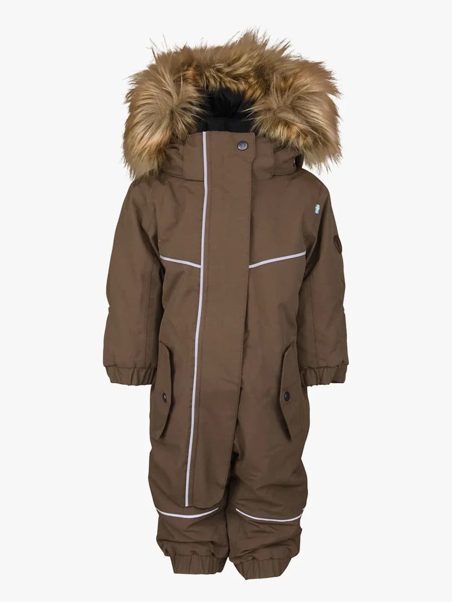 Lindberg Lofoten Babyoverall, Brun, 74