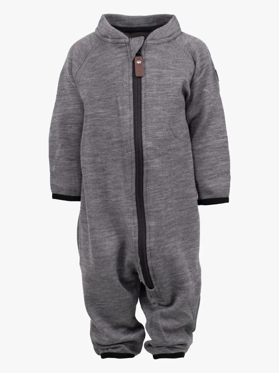 Lindberg Rocco Merino Babyoverall, Grey Melange, 68