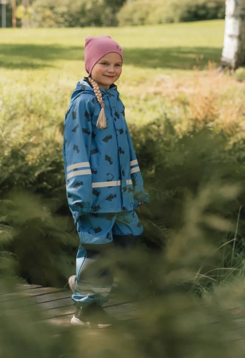 Lindberg Vattholma Regnställ, Blå/Svart, 80