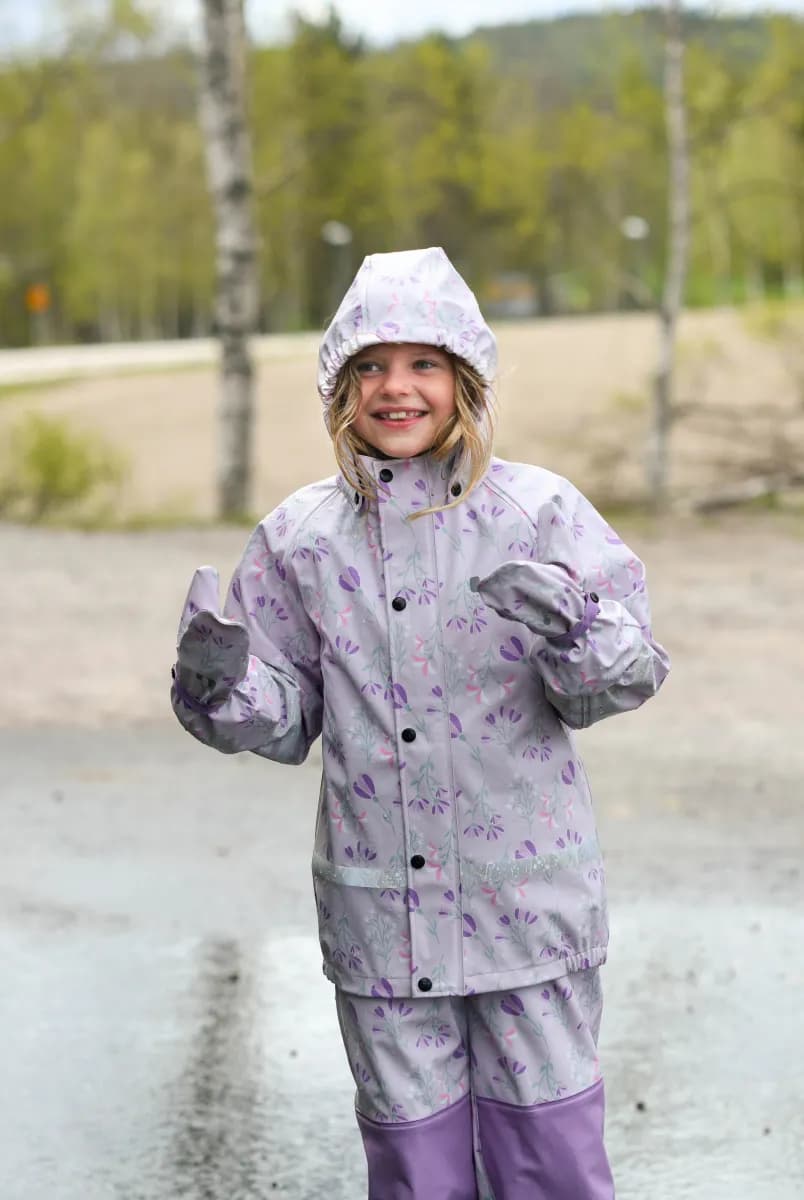Lindberg Vattholma Regnställ, Lavender/Pink, 130