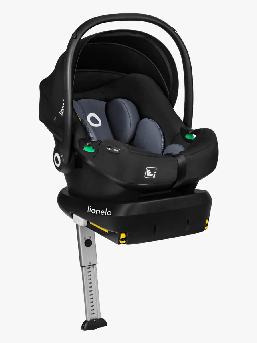 Lionelo Astrid i-Size Bilbarnstol inkl. Bas, Black/Grey