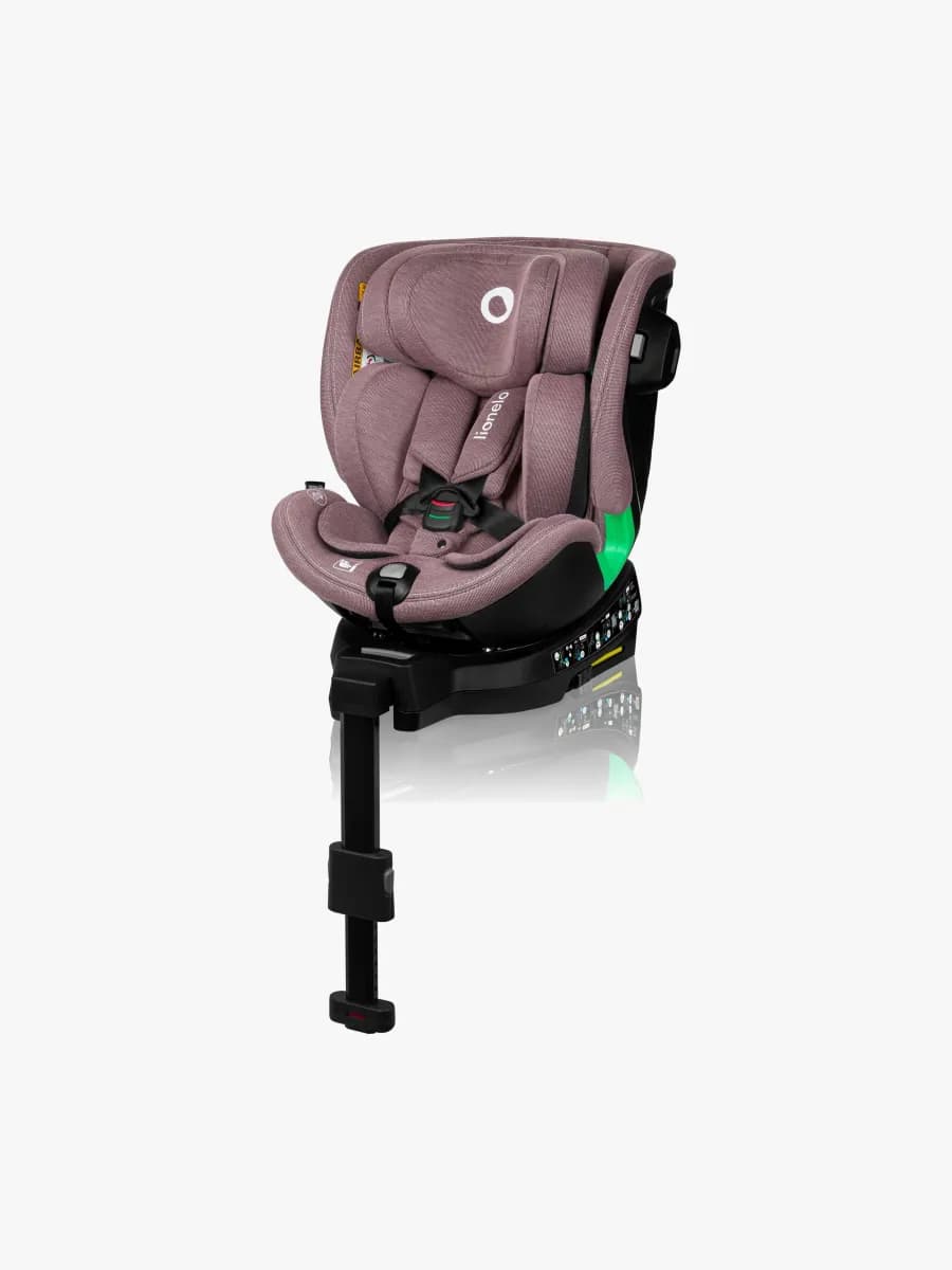Lionelo Harmony i-Size Bilbarnstol, Pink Mauve Bamboo