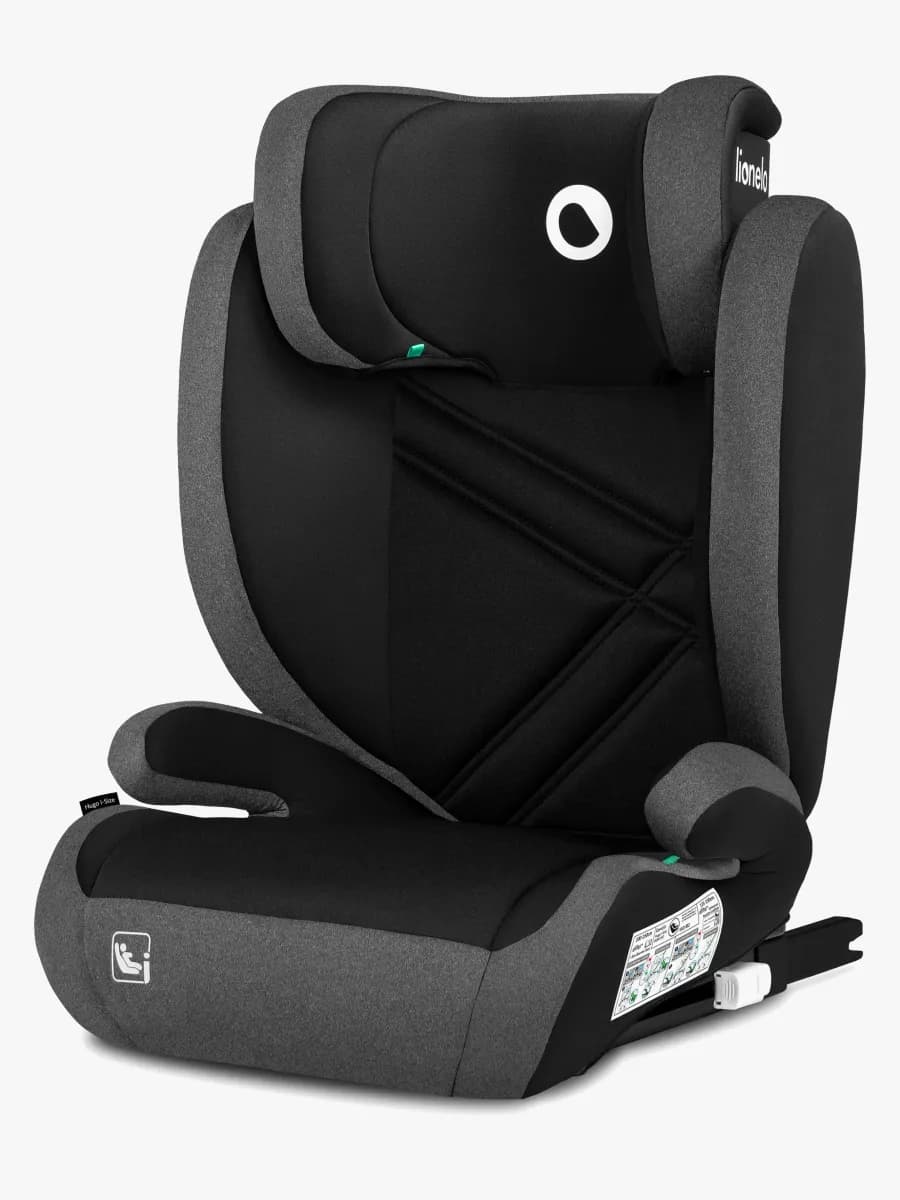 Lionelo HUGO i-Size Bältesstol, Black Grey