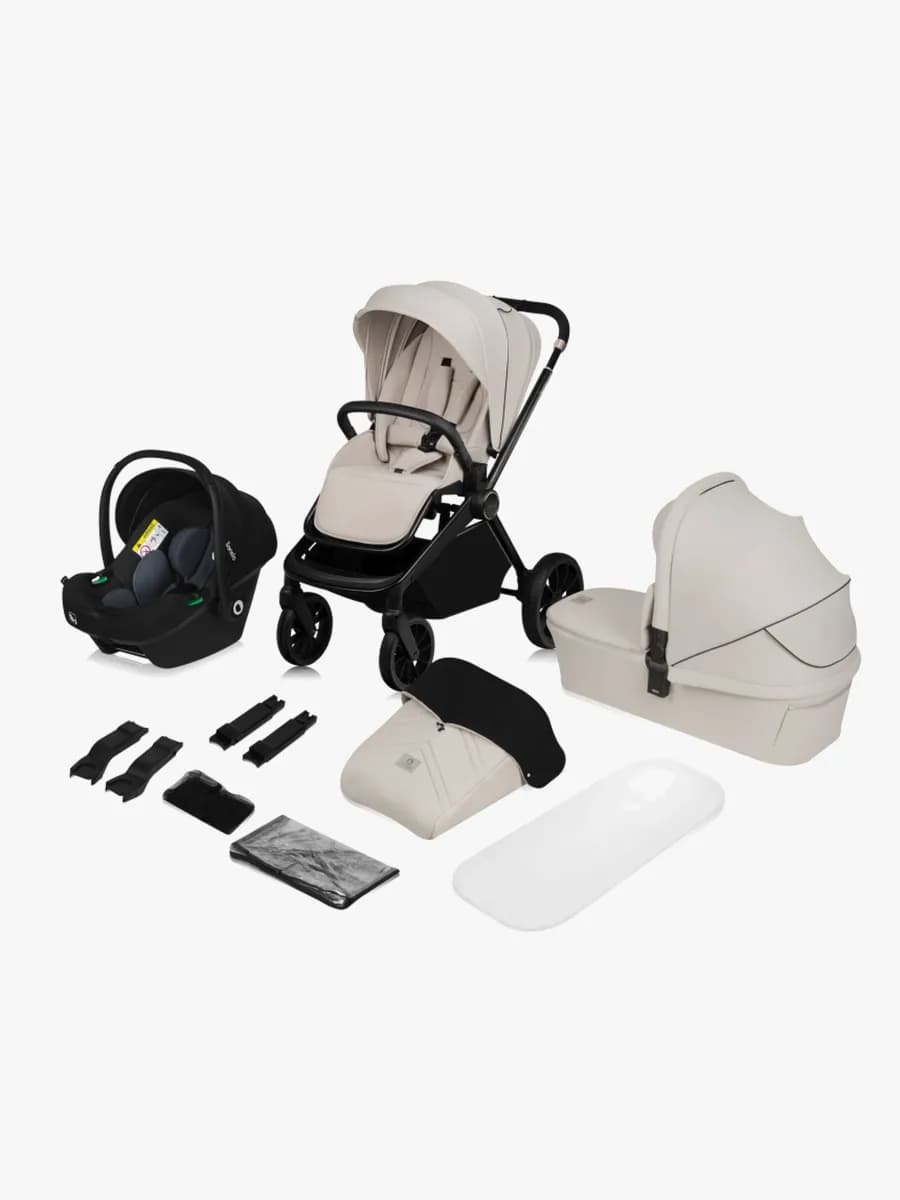 Lionelo MIKA Plus 3-in-1 Duovagn, Beige Sand