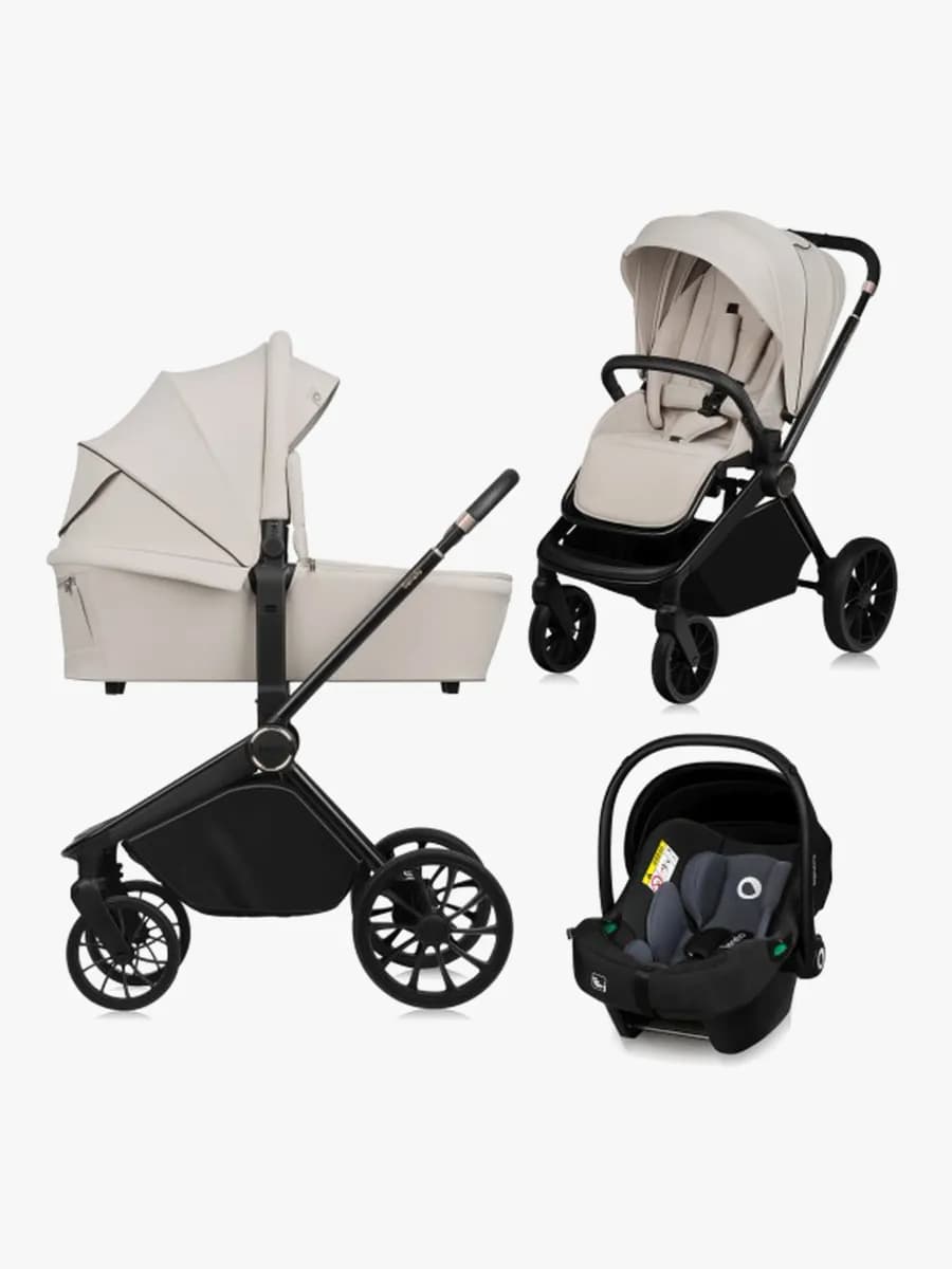 Lionelo MIKA Plus 3-in-1 Duovagn, Beige Sand