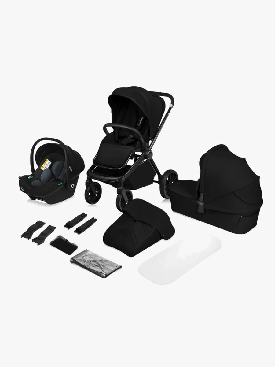 Lionelo MIKA Plus 3-in-1 Duovagn, Black Onyx