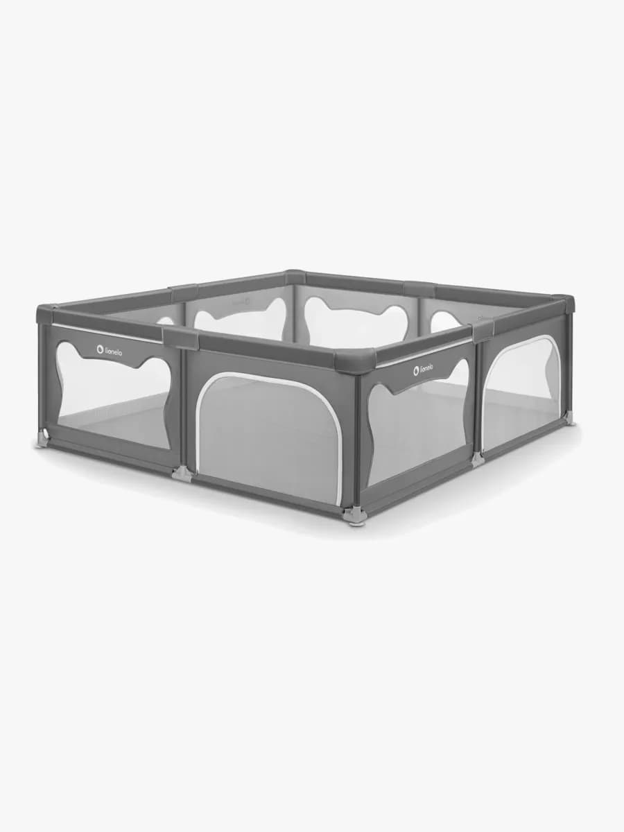 Lionelo WILLOW XL Lekhage  för Barn &  Baby, Grey Concrete