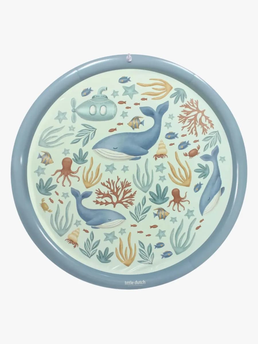 Little Dutch Ocean World SprinklerBarnmatta, Blue, Barnrum