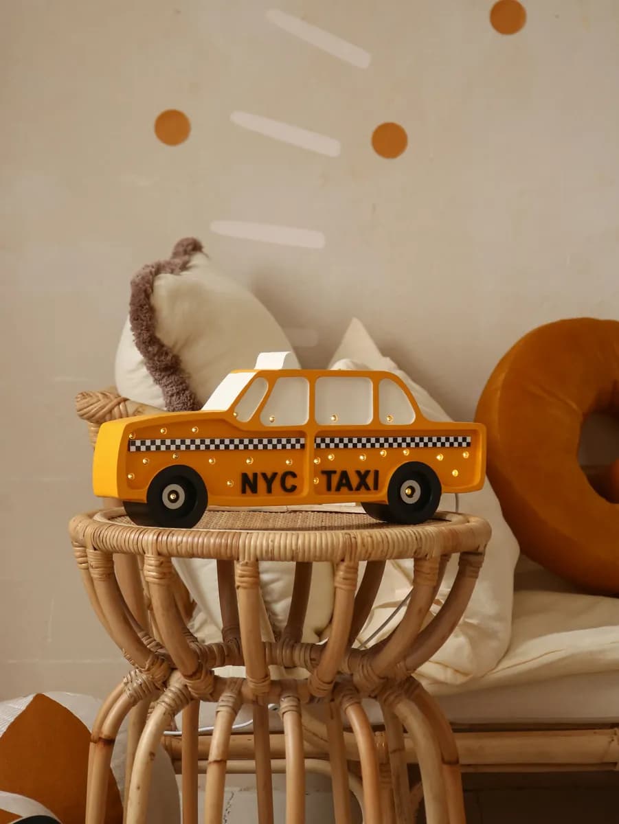Little Lights Lampa NYC Taxi Manhattan, Gul, Barnrum