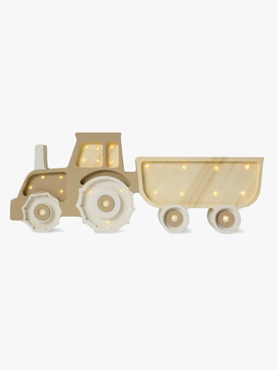 Little Lights Lampa Traktor, Coffee Cream, Barnrum