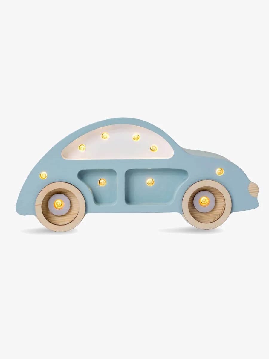 Little Lights Mini Lampa Bil, Retro Blue, Barnrum
