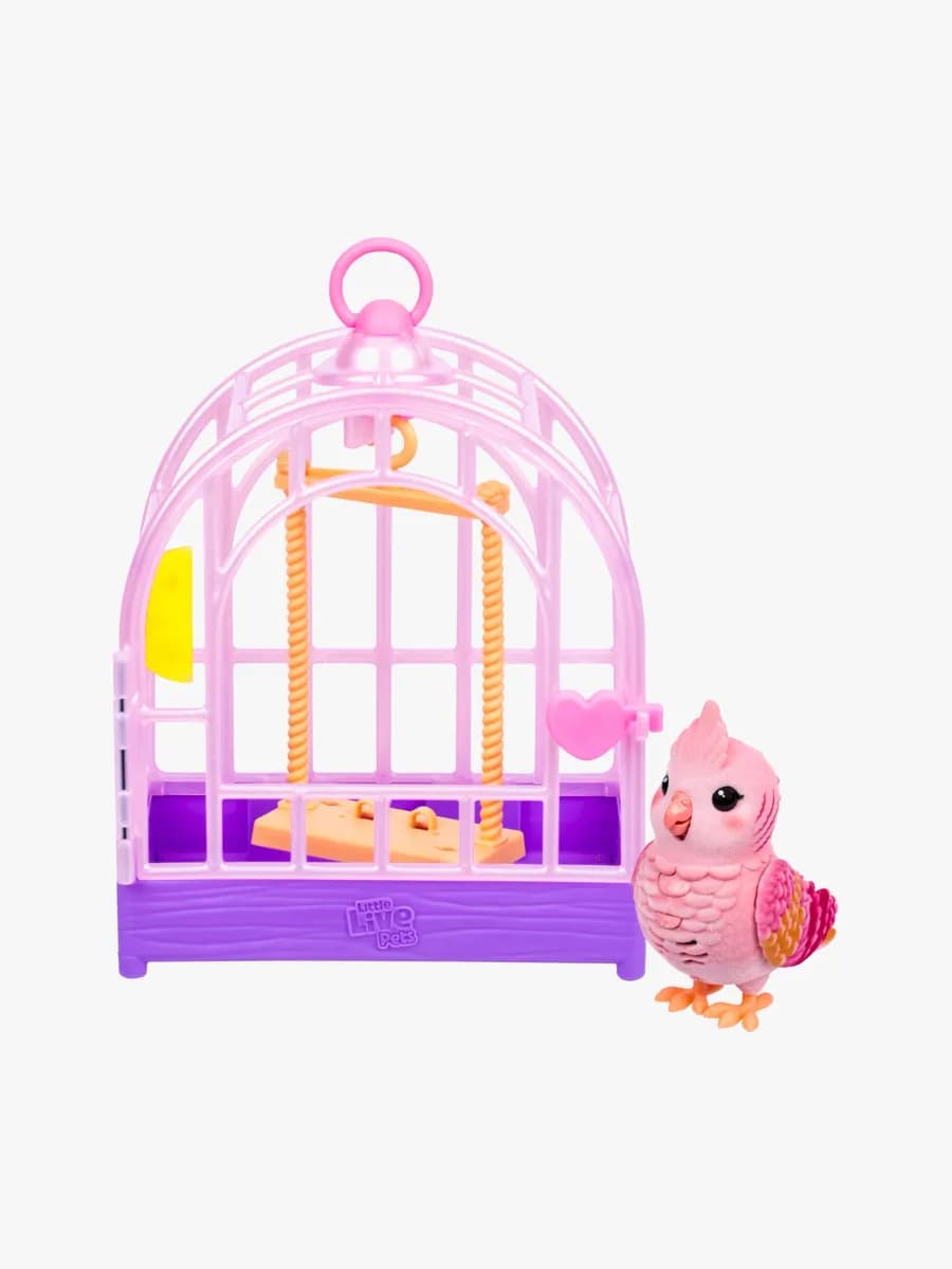Little Live Pets Lekset My Really Real Bird &  Cage, Rosie