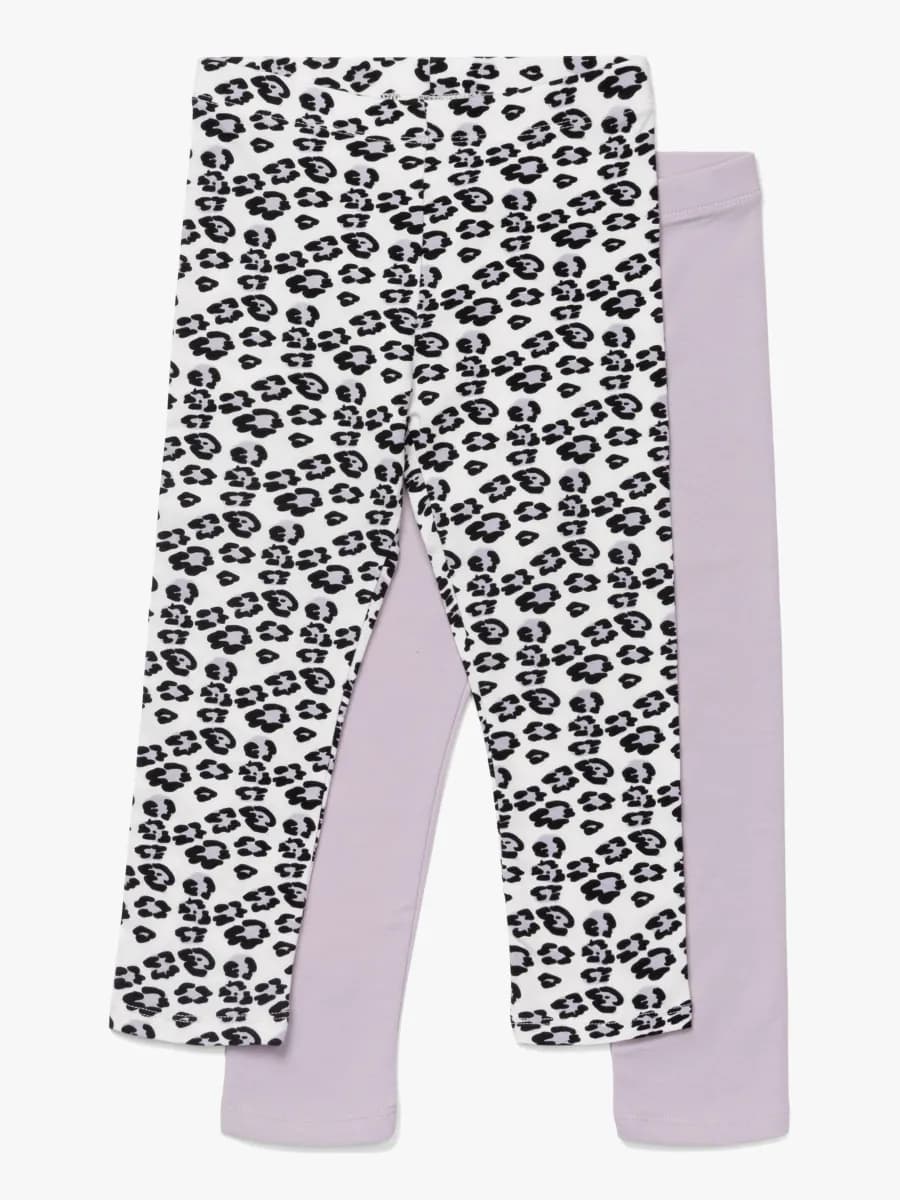 Luca &  Lola Alberta ¾ Leggings 2-Pack, Purple/White 122-128