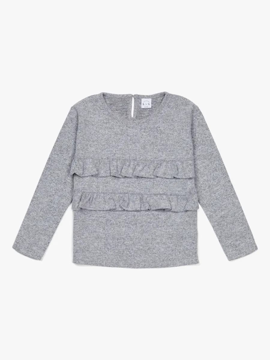Luca &  Lola Asia Tröja, Grey Melange 110-116