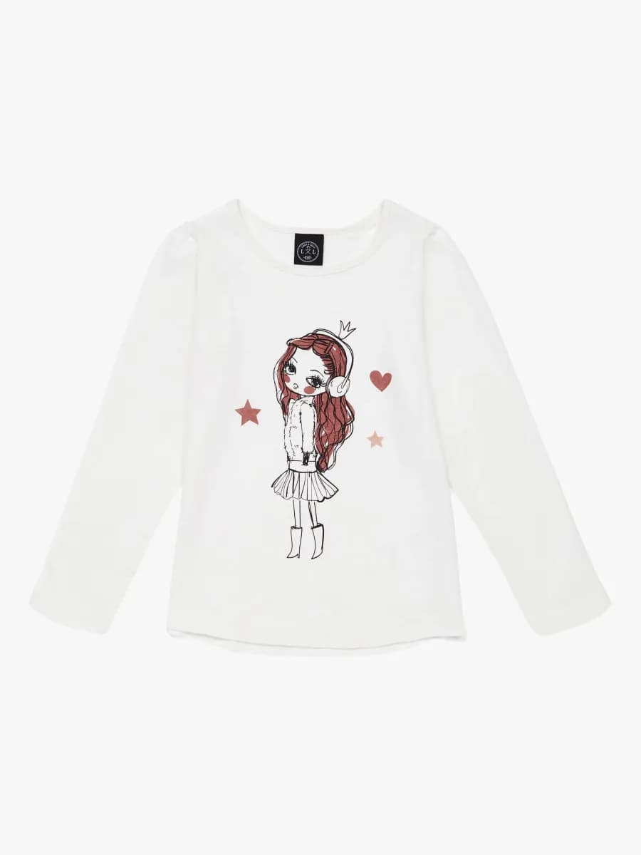 Luca &  Lola Fabianna Långärmad T-shirt, Offwhite 80